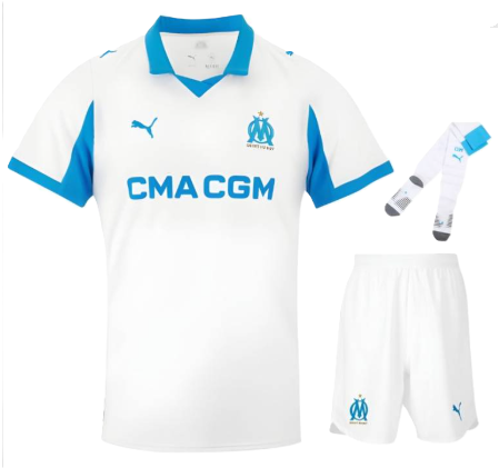 Ensemble domicile Olympique de Marseille ENFANT (3-13 ans) 2025/2026