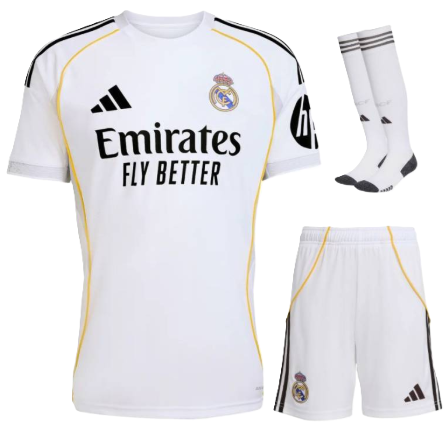 Ensemble domicile Real Madrid ENFANT (3-13 ans) 2025/2026